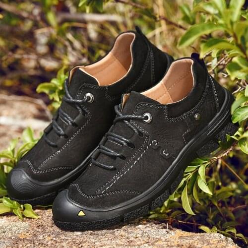 Mens Casual Shoes 2021 Trend Luxury Mens Shoes Low Thick-soled Sneakers Men Genuine Leather Outdoor Hiking Footwear Handmade