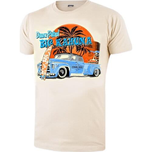 Mens High Quality Tees BIG KAHUNA - HOT ROD SURFER "Pulp Fiction" ROCKABILLY Special EDITION T Shirt ! O-Neck Teenage T-Shirt