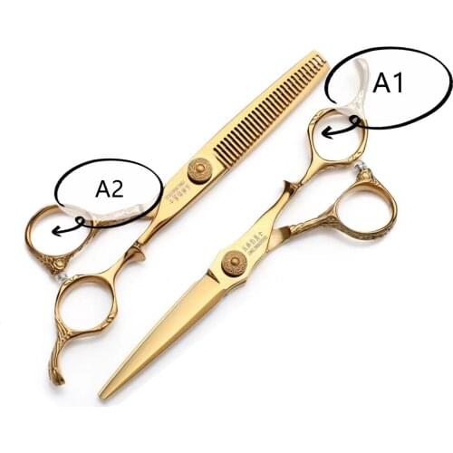 6 Professional Hair Salon Structure Scissors Set Cutting Barber Haircut Thinning Shear Scissors Hairdressing Hair Tools Scissors