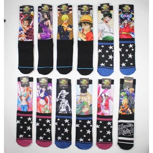 NEW One Piece character Nami Chopper Monkey D Luffy Roronoa Zoro socks Model socks Cos Gift
