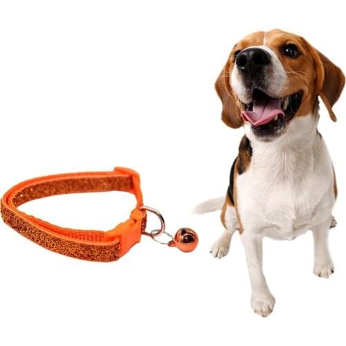 Puppy sequin collar Polyester Adjustable Neck Neck Ornament and Bell Puppy Christmas Decoration Costume