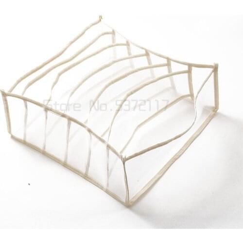 Household underwear sock storage box drawer type Plaid underwear bra compartment household fabric finishing box