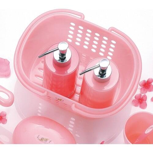 Inomata leaf plastic bathroom storage basket portable basket handle storage basket
