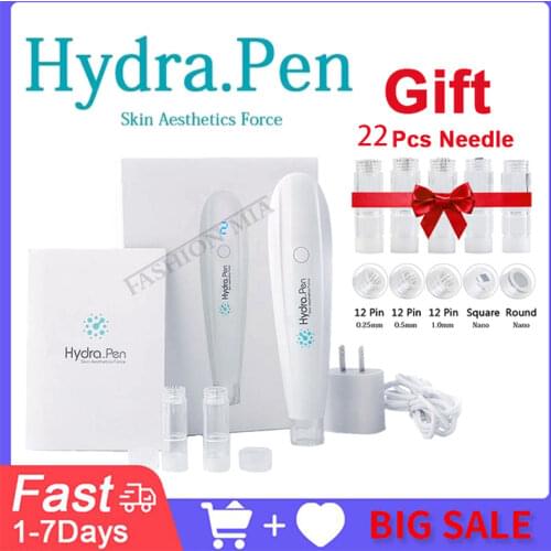 Professional Hydra Pen H2 Microneedling Pen Automatic Applicator Skin Care Tool - Home Kit for Personal Use with Cartridges
