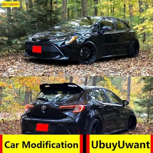 UBUYUWANT For Toyota Corolla Hatchback 2019 2020 2021 Spoiler ABS Material Car Rear Wing Primer Color Rear Spoiler