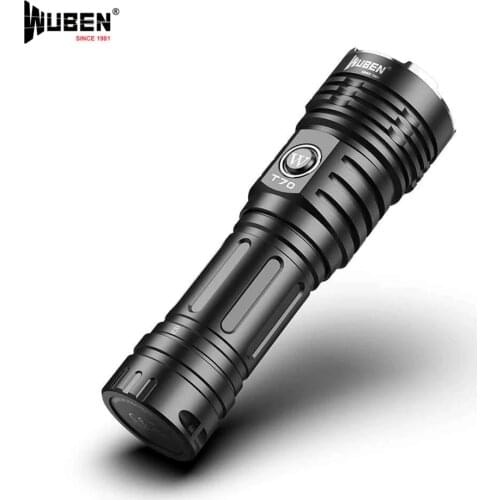 WUBEN T70 LED flashlight Super Powerful Torch Type-C Rechargeable 26650 Battery 4200 Lumens Waterproof flashlight