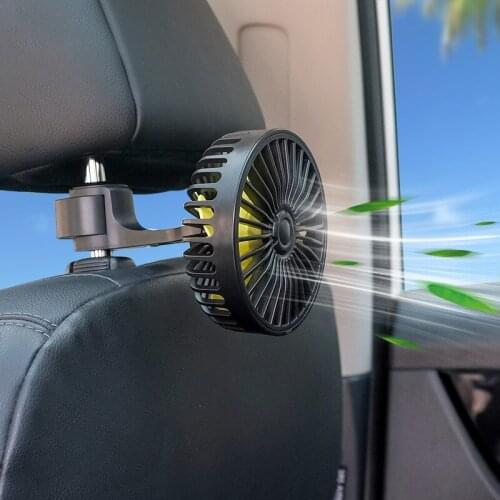 Universal Car Hook Car Back Seat Headrest 3 Speed 5V USB Fan With Switch Air Cooling Fan for Car Truck SUV Boat