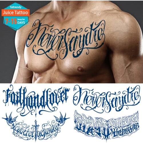 Waterproof Big Large Back Chest Tattoo Stickers Letter Totem Dragon Sexy Temporary Flash Tattoos Cool Men Women Body Art Makeup