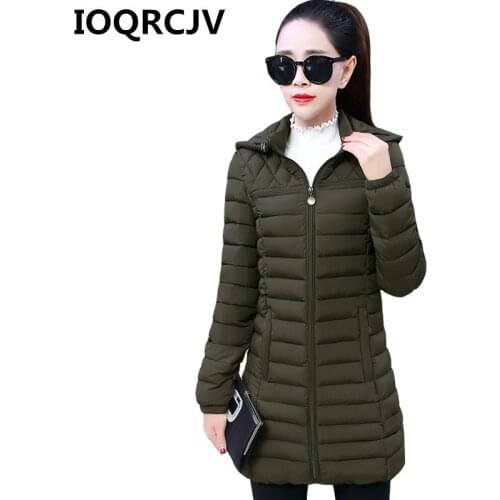 2019 Women Winter Womens Hooded Cotton Padded Jacket Female Casual Long Parkas Wadded Jaqueta Feminina Large Size 4XL 5XL R730