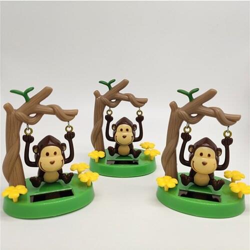 1*Car ornament Solar Powered funny shaking head toys car accessories Car Windowsill accessories interior Decoration ornament