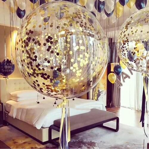 10/18/20/36inch transparent bubble balloon confetti or filling confetti balloon wedding decoration birthday party