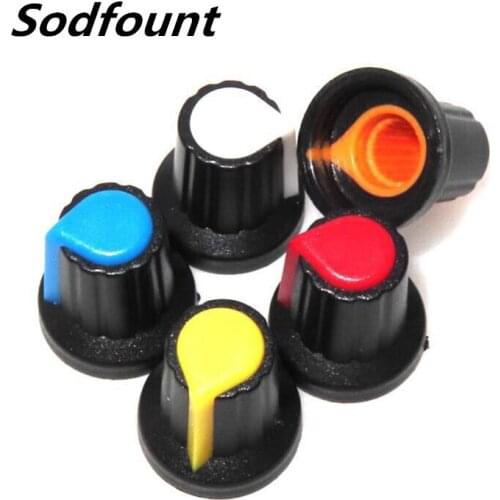 10pcs AG2 switch cap WH148 plastic knob plum blossom handle 15X17mm handle 6MM potentiometer amplifier