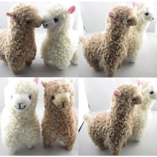 23cm 2 Piece Kawaii Alpaca Plush Toys For Children Llama Stuffed Animals Soft Toys Children Kids Baby Doll Christmas Gifts Decor