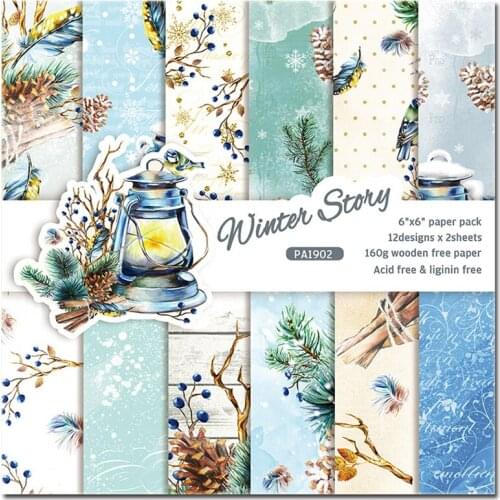 24Pcs/Lot Pine Cones Retro Material Papers DIY Scrapbooking Album Diary Gift Decorative Paper Scrapbooking Paper