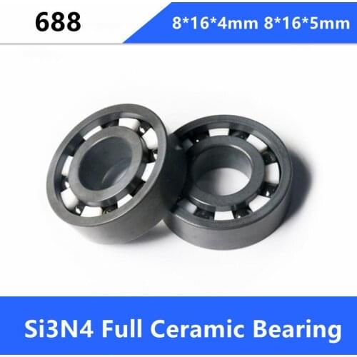 4/10pcs 688 8*16*4mm/8*16*5mm Full Ceramic bearings silicon Full SI3N4 ceramic bearing ceramic deep groove ball bearing