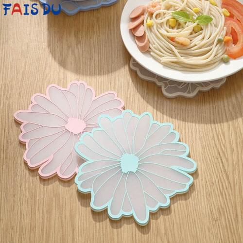 4color Silicone Mat Cup Mats Heat Resistant Drink Cup Coasters Non-slip Pot Holder Table Place Mat kitchen accessories kawaii