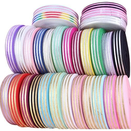 5/8" Silver gold pink rainbow foil stripes stripe FOE fold over elastic for DIY hair ties accessory welcome custom designs