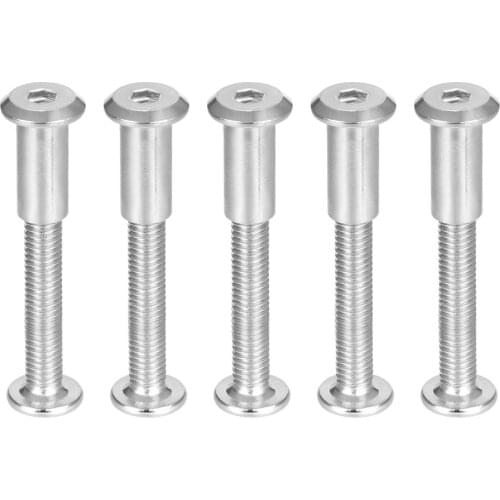 5sets M6 Hex Socket Screw Post Binding Screws Leather Fastener 10mm 12mm 16mm 20mm 25mm 30mm-85mm Length Stainless Steel