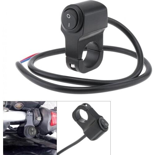 7/8'' 22MM 12V Durable 2 Lines Aluminum Alloy Motorcycle Handlebar LED Headlights Switch