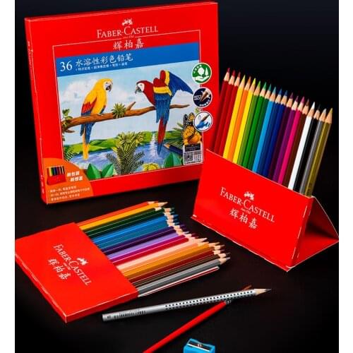 Faber Castell 5140 Watercolor Pencils 12/24/36/48/60/72 Set Water Soluble Colored Pencils For Art School Drawing