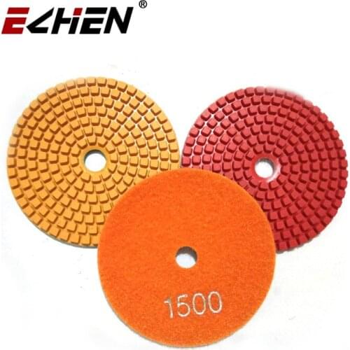 4 inch/100mm Diamond Polishing Pad Wet/Dry Flexible Pads For Granite Marble Quartz Porcelain Concrete