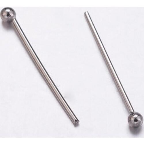 1000pcs 18/25/30/35/40/50mm Ball Head Pins 304 Stainless Steel DIY Jewelry Making Handicrafts Supplies Stainless Steel Color