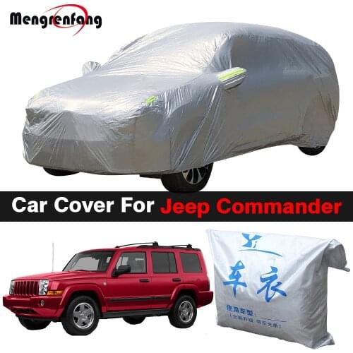 Full Car Cover Outdoor SUV Anti-UV Sun Shade Rain Snow Resistant Cover Dustproof For Jeep Commander Grand Commander