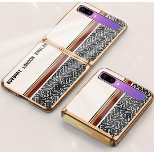 For Samsung zflip electroplated glass mobile phone case Z flip protective cover anti falling folding screen 5g cases
