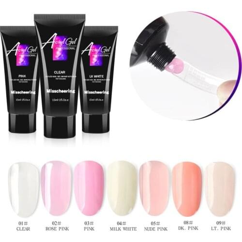 Teemo Poly Nail Gel for Nails Extension Finger Nail Art Manicure Acryl Gel Varnish Hybrid 15ML Poly UV Gel Polish Extension