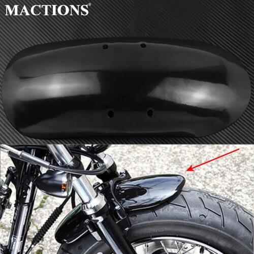 Motorcycle Custom Short Front Fender Cover Black Steel Iron For Harley Sportster Forty Eight XL1200X 2010-2017 16 15 14 13 12 11
