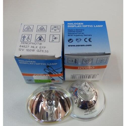 2PCS XENOPHOT OSRAM 64627 HLX EFP 12V 100W GZ6.35 optic halogen lamps for microscope,12V100W bulb