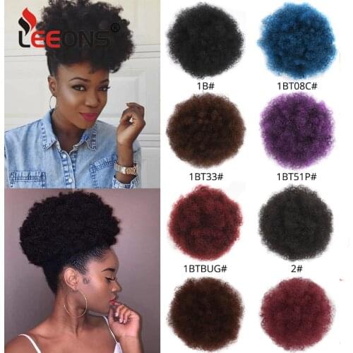 Leeons Claw Clip Ponytail Hair Extensions Drawstring Natural Hair Ponytail Pony Tail Puff Hair Synthetic Kinky Straight Ponytail