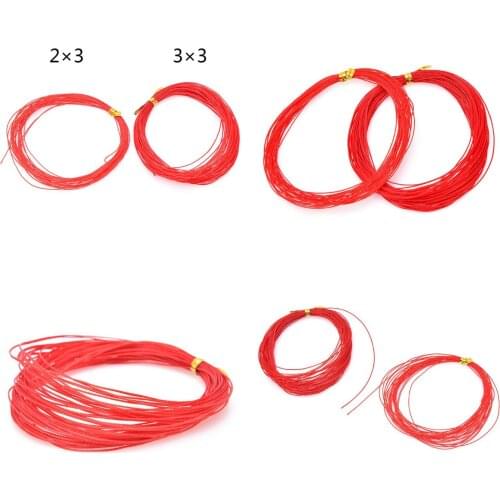 Anti Winding 2 Sizes Red Fishing Line Diy Hardness Braided Fishing Line For Explosion Hook Tied Hook