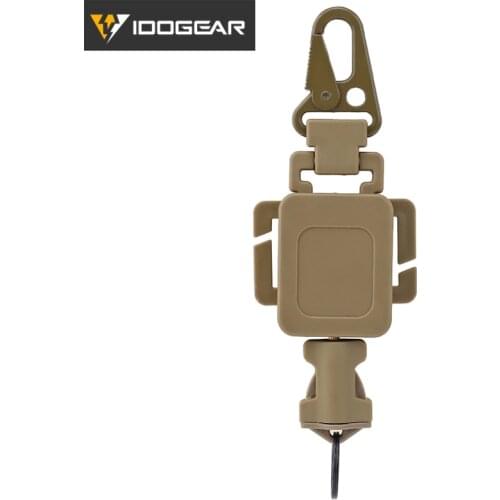 IDOGEAR Multi-functional Telescopic Buckle Tactical Pouch & Keychain Holder Retractable Spring Rope 6910