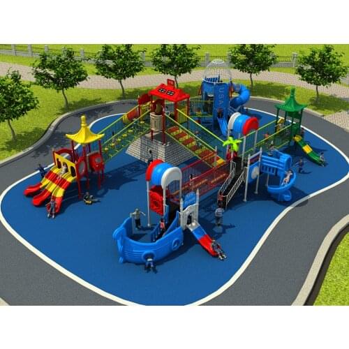 Amusement outdoor playground park physical play Series CE,ISO,TUV steel net structure dream of pleasure island YLW-17941
