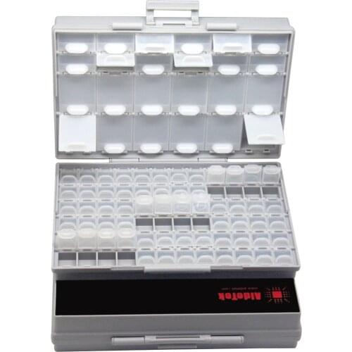 AideTek plastic storage box organizer enclosure SMD SMT parts organizer surface mount box Organizer transparent box 2BOXALL96