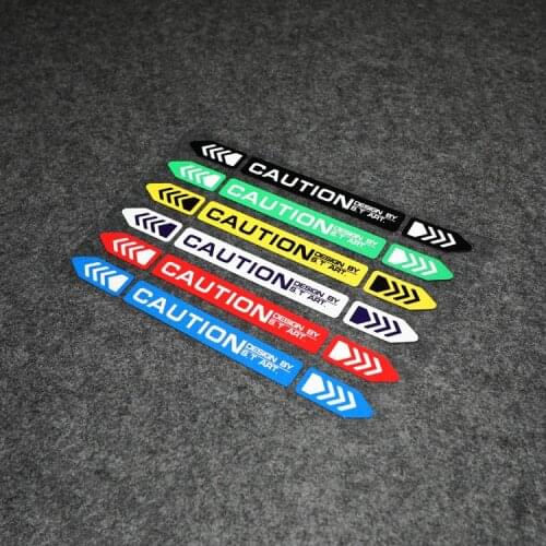 NO.S243 GalonDeco Car Door Warning Mark Open The Door Caution Reflective Safety Stickers Decals