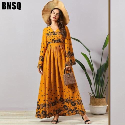 Muslim Print Abaya Maxi Dress Summer Bohemian Hijab Cardigan Kimono Robe Gowns Eid Ramadan Caftan Islamic Vestidos Verano Mujer