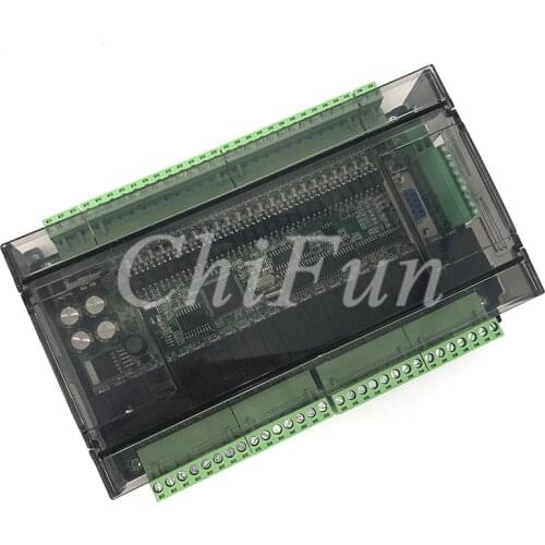 4 way NTC 50K PLC Industrial Control Board FX2N FX3U-48MR-4AD 2DA RTC RS485 with shell