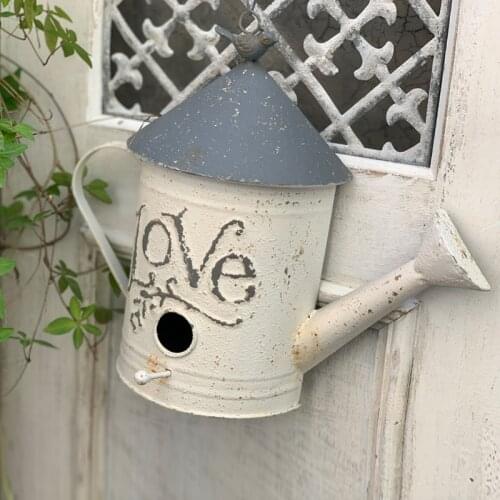 Retro rustic metal half watering can design for decor