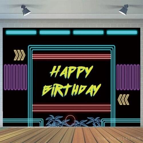 Rhythm Symbol Lights Road Happy Birthday Photo Background Women Prom Dance Party Photography Backdrop Vinyl
