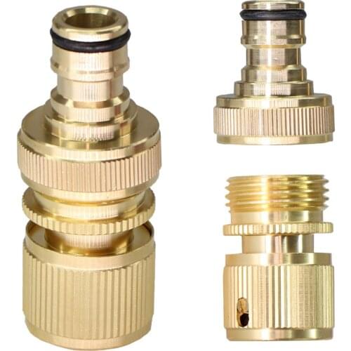 Garden Hose Quick Connect Male Female GHT Solid Brass Hose Connectors Fittings 3/4'' Thread Quick Coupling Irrigation Adapters