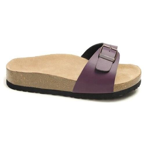 Famous luxury brand cork rubber sole single pin buckle slippers beach casual walking fashion sandals with box