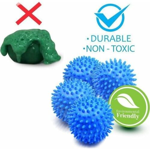 2pcs 6.5cm Dryer PVC Balls Laundry Home Clothes Fabric Softener Time Saving Reusable Eco-Friendly Prevent Twining Balls