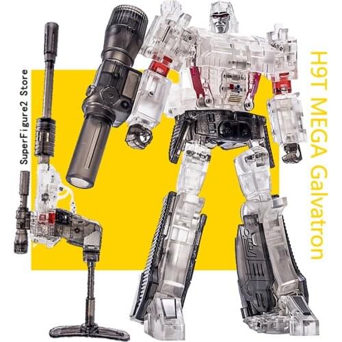 Transformation Action Figure Toy Newage H9T MEGA G alvatron Pistol Transparent Version Model ABS 11cm MP36 Deformation Car Robot