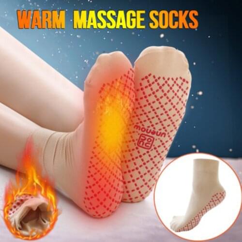 Tourmaline Magnetic Socks Self-Heating Health Care Socks Winter Socks Comfortable Polyester Cotton Breathable Foot Massager Sock