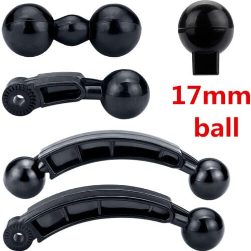Universal 17mm Ball Head Base Accessory Double Ball Joint Mount Adapter Connecting Bracket for Car Phone Holder Accessory
