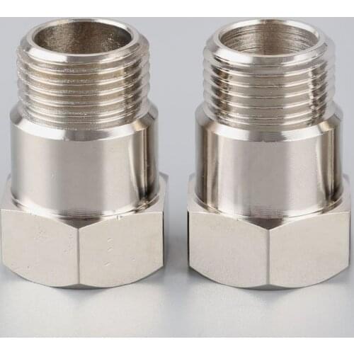 2Pcs Universal M18x1.5 O2 Sensor Spacer Adapter Isolator Extender Lambda O2 Oxygen Sensor Steel and Chromed Extender Spacer