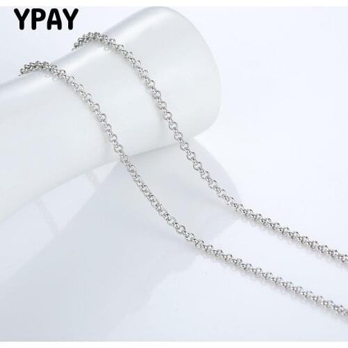 YPAY Classic Basic 45cm Chain Genuine 925 Sterling Silver Lobster Clasp Necklaces Fit for Pendant Women Men Fine Jewelry YMN043