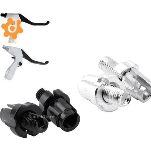 1 Pair M7 Mountain Road Bike Bicycle Brake Lever Adjustment Cable Screw Adjuster Black Slivery